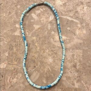 Turquoise and Blue shell bead Necklace